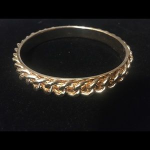 Gold chain bangle